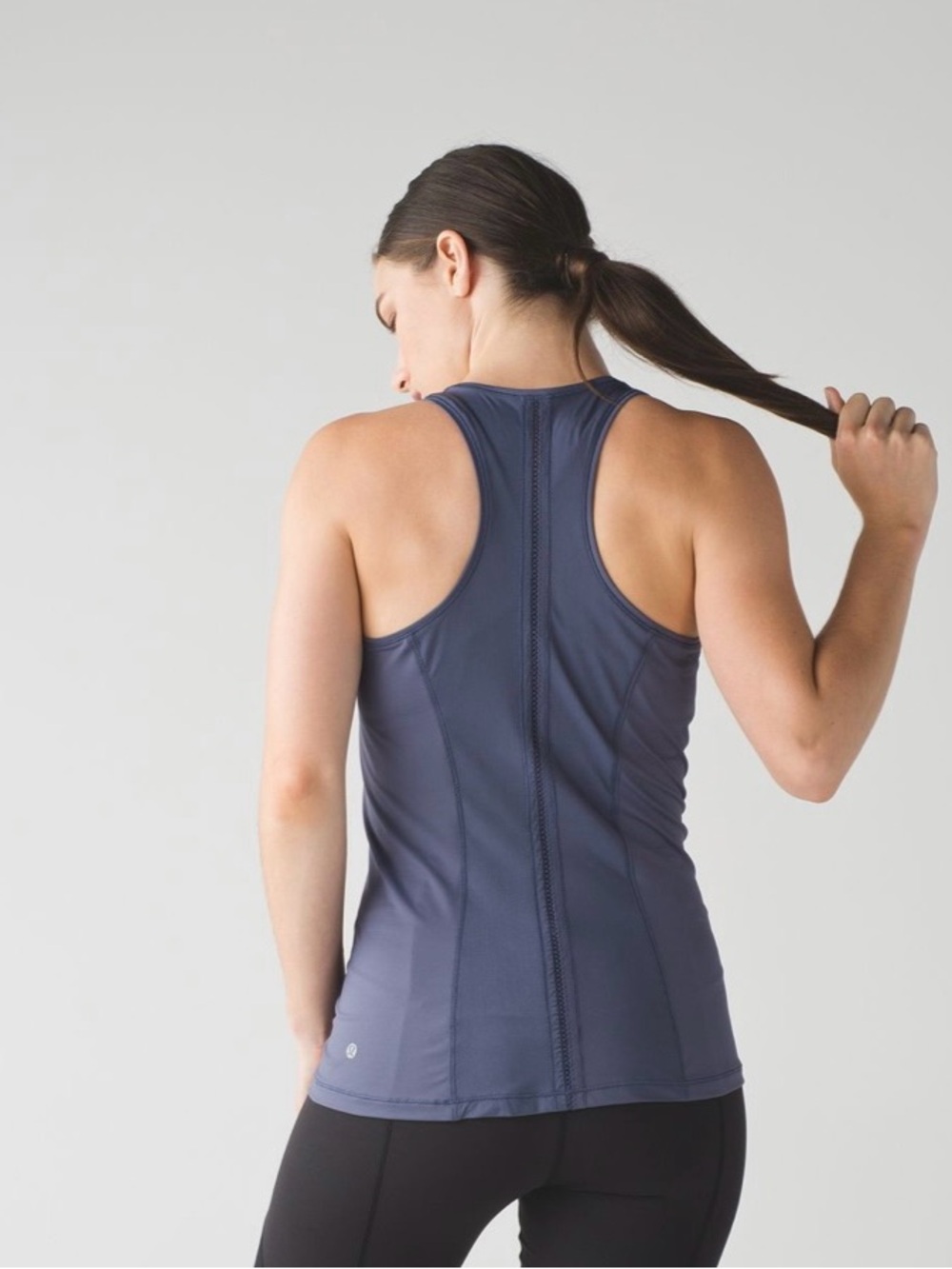 lululemon athletica Navy Racerback Crop Tank